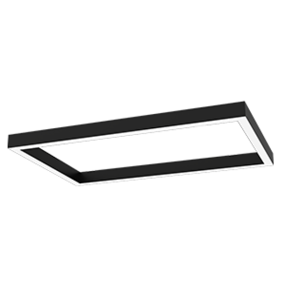 Светодиодный светильник VARTON Х-line прямоугольный подвесной 90 Вт 4000 К 1050x595x100 мм RAL9005 черный муар с рассеивателем опал